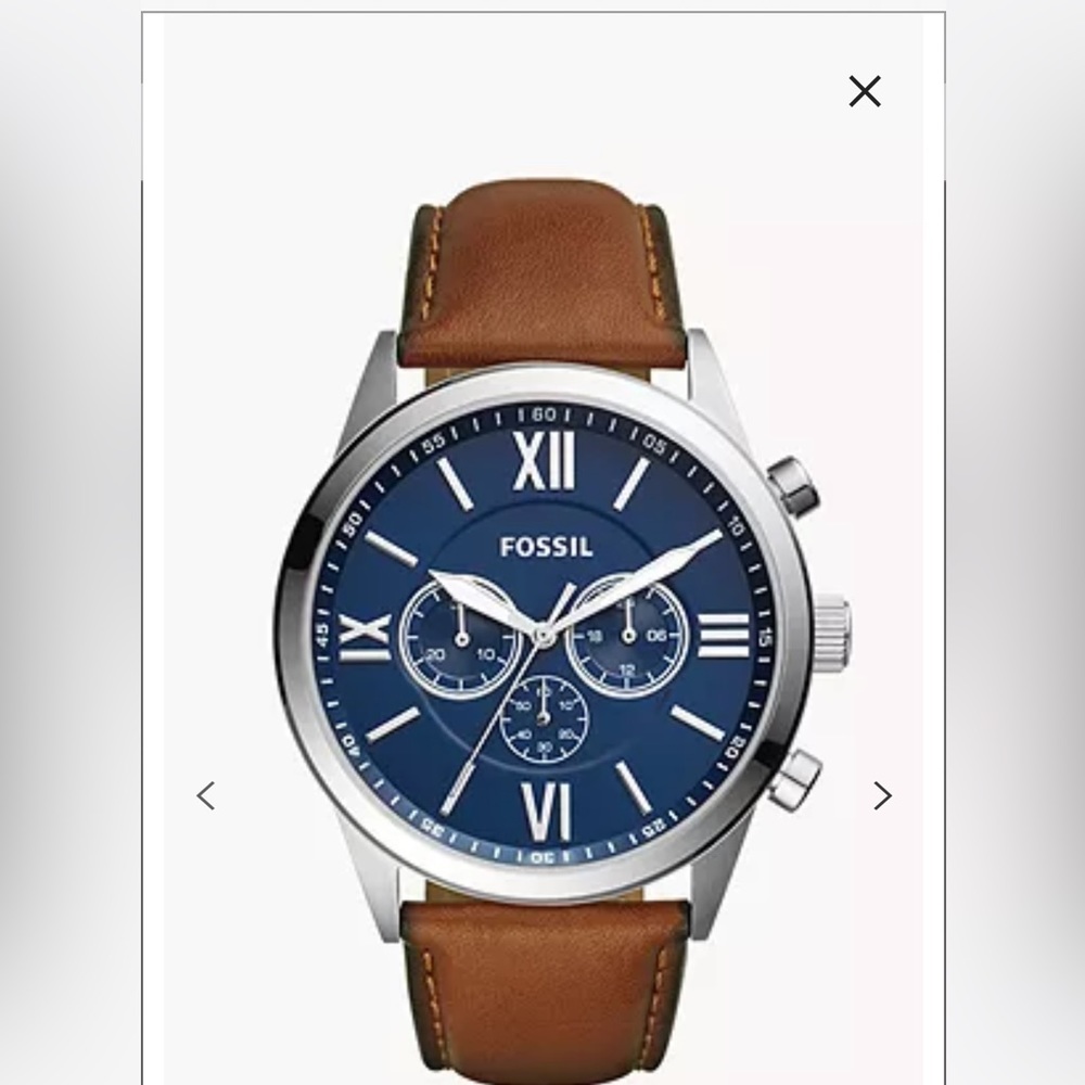 Fossil Flynn Chronograph Brown Leather Watch